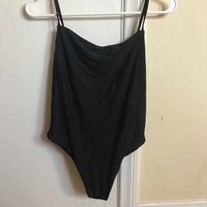 black pacsun one piece swim suit